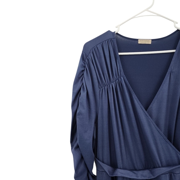 Kiyonna Women's Poly Stretch Wrap-Style Maxi Dress - 1X - Picture 2 of 8